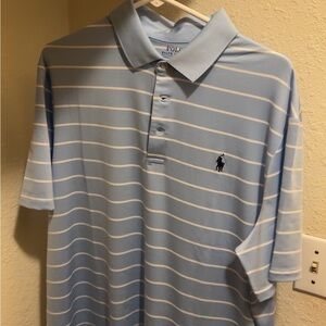 Polo by Ralph Lauren Blue and White Striped Polo Shirt
